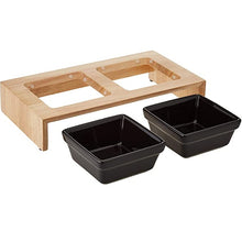 Lade das Bild in den Galerie-Viewer, Trixie Napf-Set Keramik/Holz 2 x 0,2 l